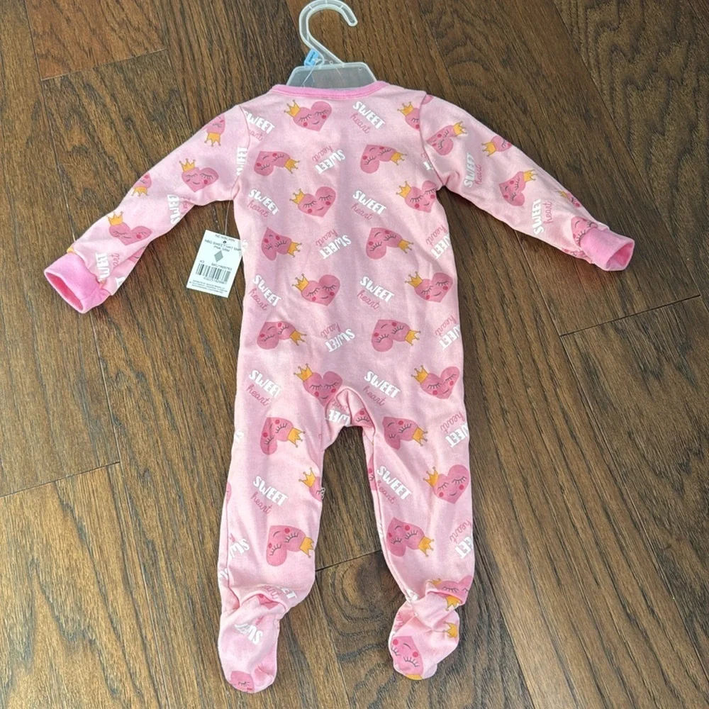 NWT pink baby sleeper onesie